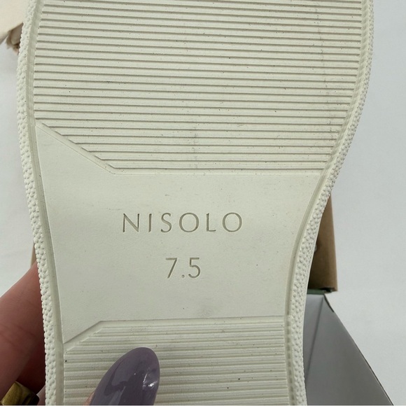 Nisolo Bria Go-To Court Leather Sneakers White Women’s Size 7.5 New In Box - Picture 9 of 11